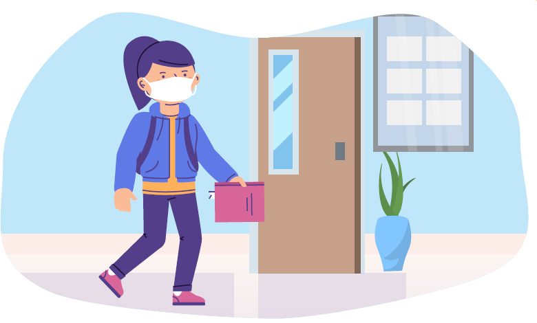 * Якщо ти у 5-11 класі, пересувайся по школі в масці (з 1-4 клас маски не обов‘язкові)